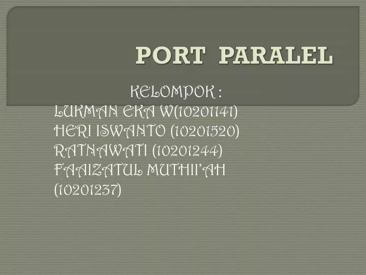port paralel