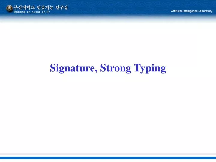 signature strong typing