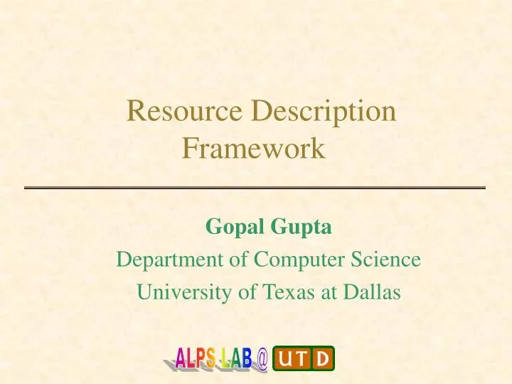 resource description framework