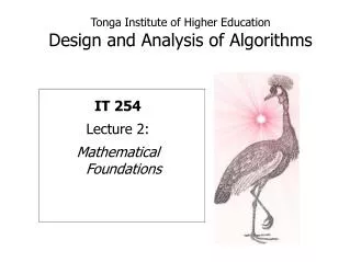 Tonga Institute of Higher Education Design and Analysis of Algorithms