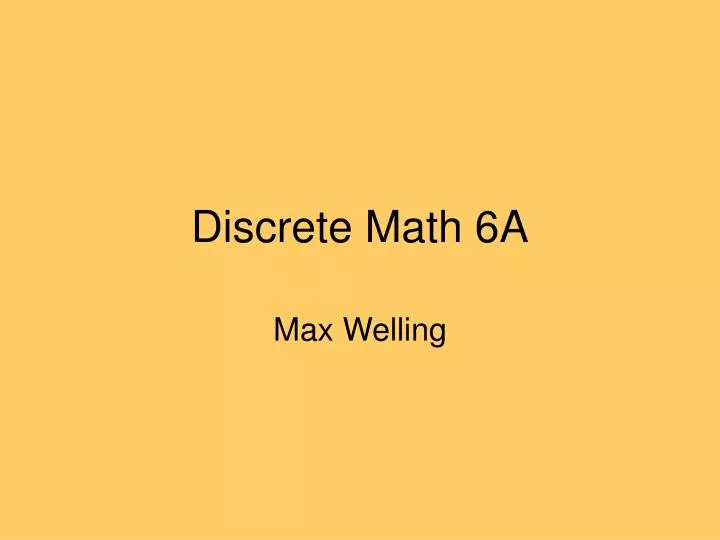 discrete math 6a