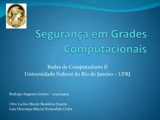 seguran a em grades computacionais
