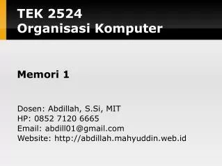 tek 2524 organisasi komputer
