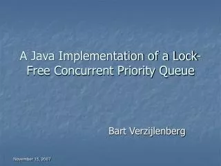 A Java Implementation of a Lock-Free Concurrent Priority Queue