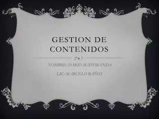 gestion de contenidos