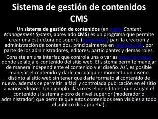 sistema de gesti n de contenidos cms