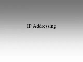 ip addressing