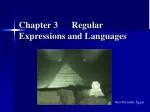 Chapter 3 Regular Expressions and Languages - slide 1