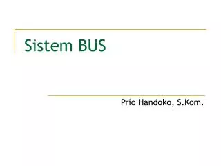 sistem bus