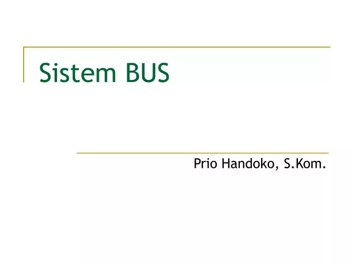 sistem bus