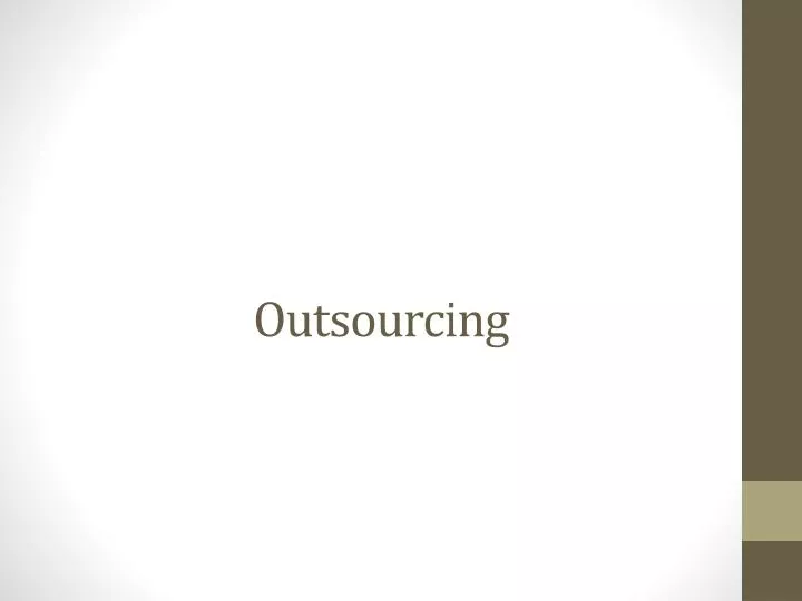 outsourcing