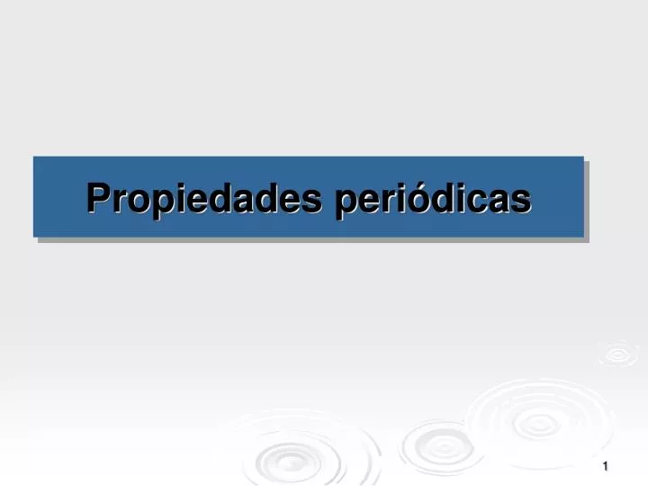 propiedades peri dicas