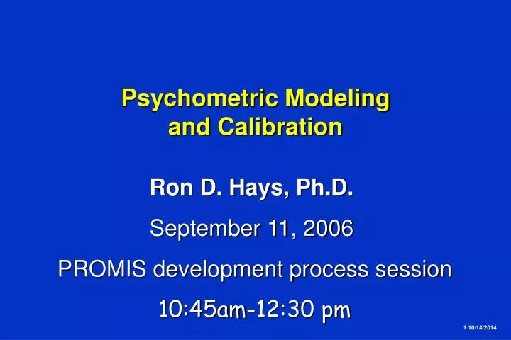 psychometric modeling and calibration