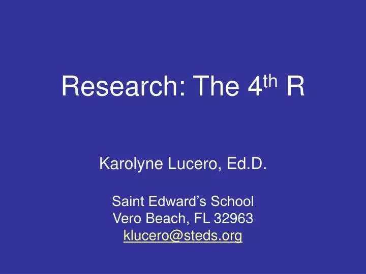 research the 4 th r