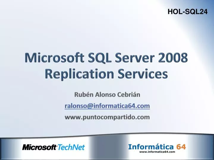 microsoft sql server 2008 replication services