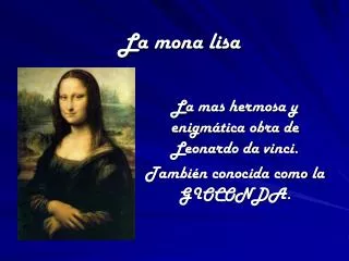 la mona lisa