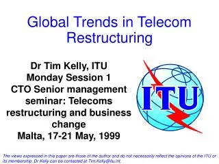 Global Trends in Telecom Restructuring