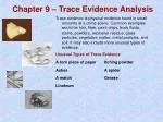 Chapter 9 – Trace Evidence Analysis - slide 1