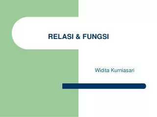 relasi fungsi