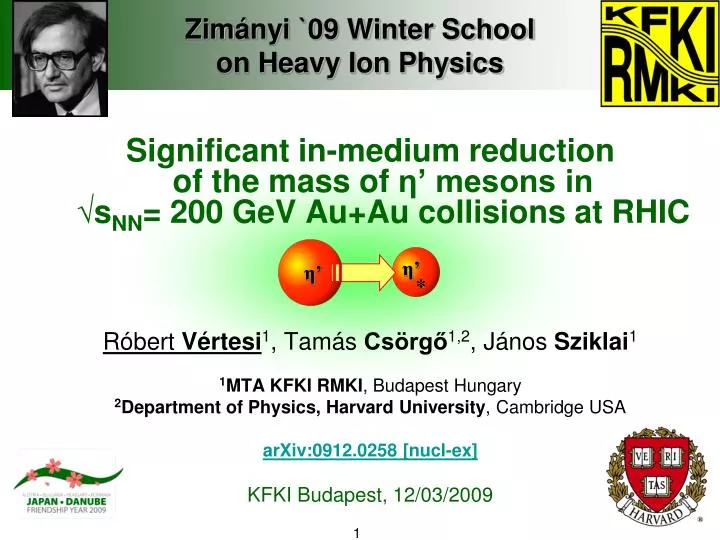 zim nyi 09 winter school on heavy ion physics