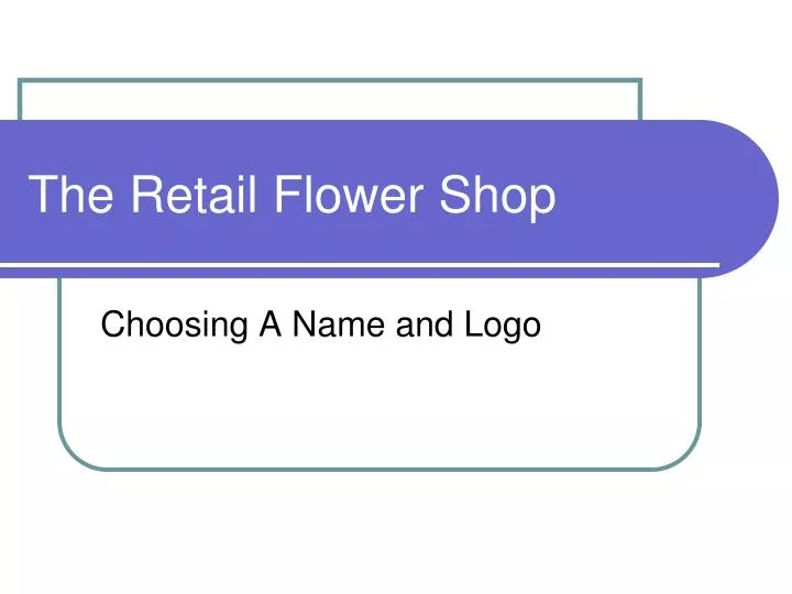 the retail flower shop