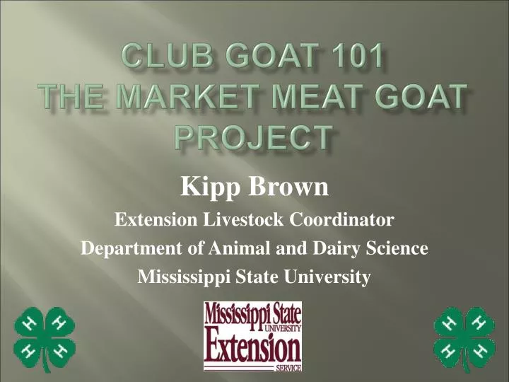 club goat 101 the market meat goat project