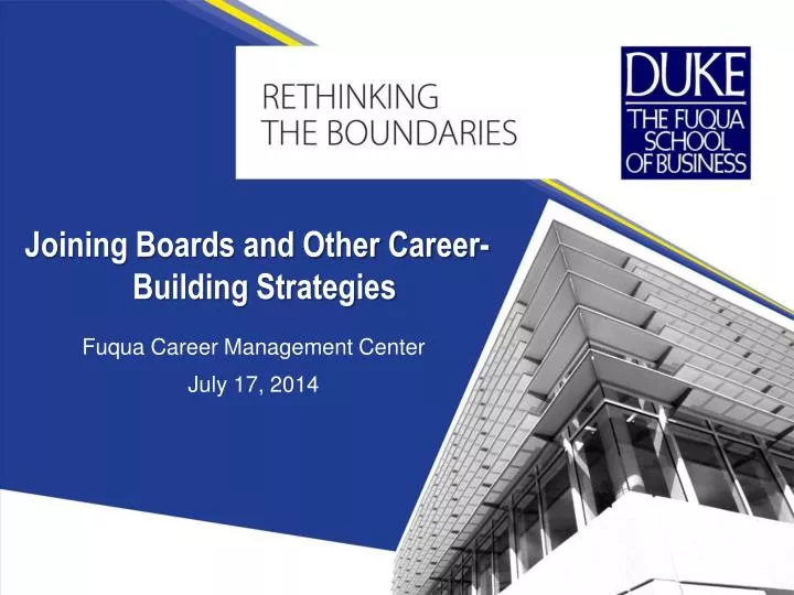 joining boards and other career building strategies