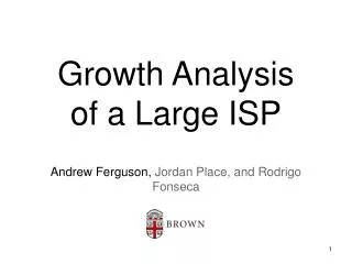 Growth Analysis of a Large ISP