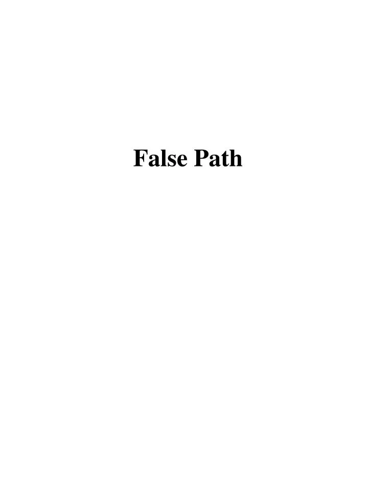 false path