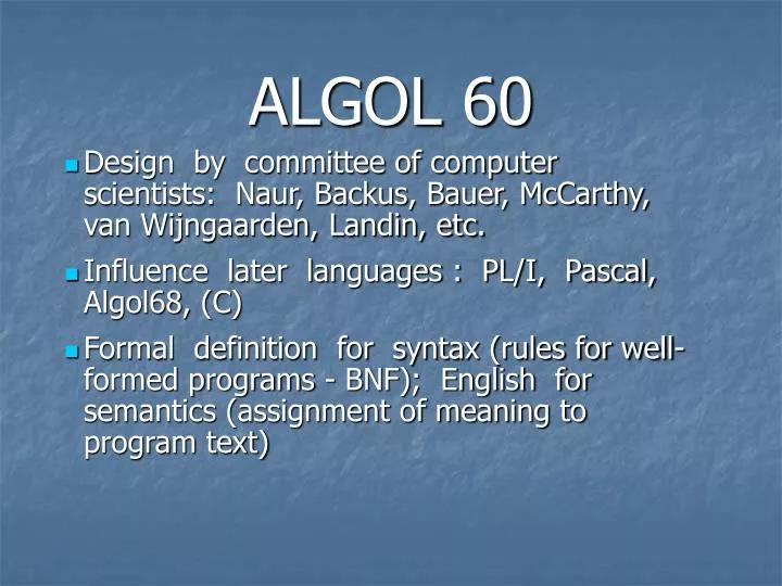 algol 60