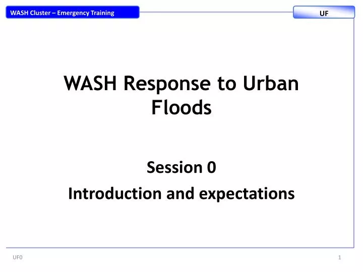 wash response to urban floods