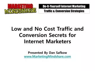 Traffic &amp; Conversion Strategies