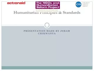Humanitarian Principles &amp; Standards