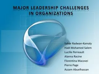 Major Leadership Challenges in Organizations
