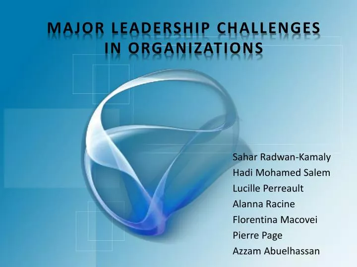 major leadership challenges in organizations