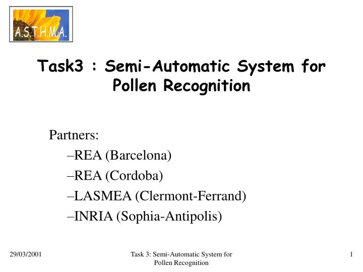 task3 semi automatic system for pollen recognition