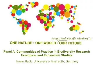 Panel A :Communities of Practice in Biodiversity Research Ecological and Ecosystem Studies