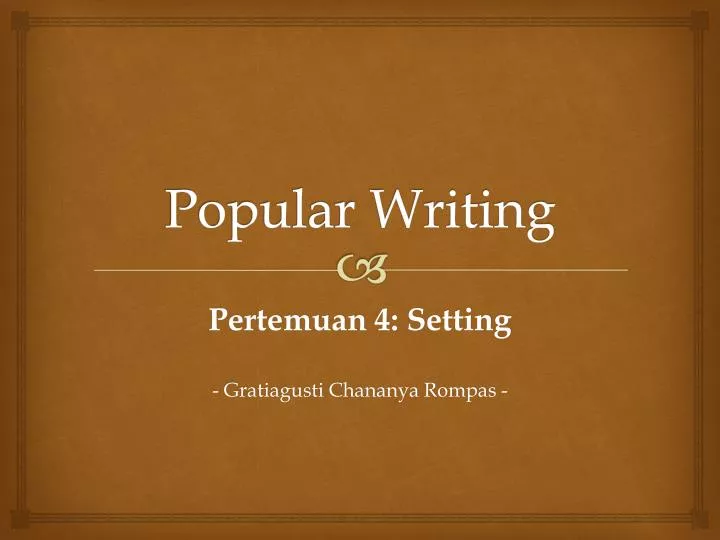 popular writing