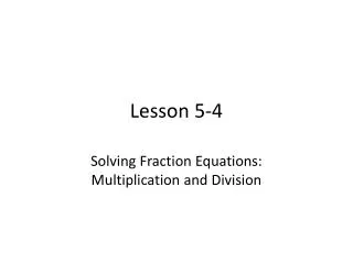 Lesson 5-4
