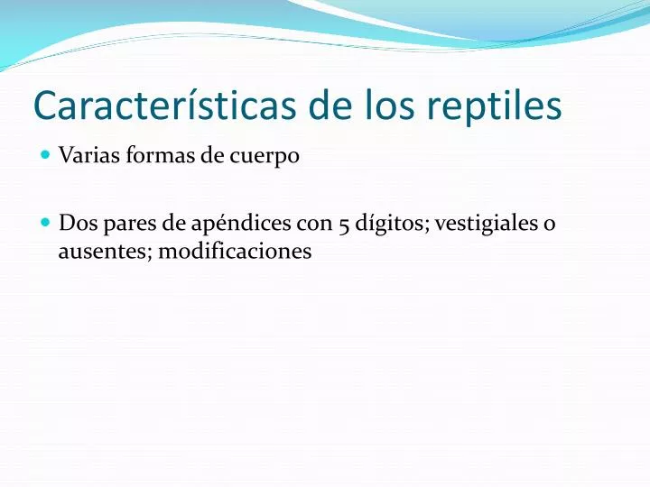 caracter sticas de los reptiles