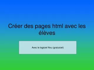 cr er des pages html avec les l ves