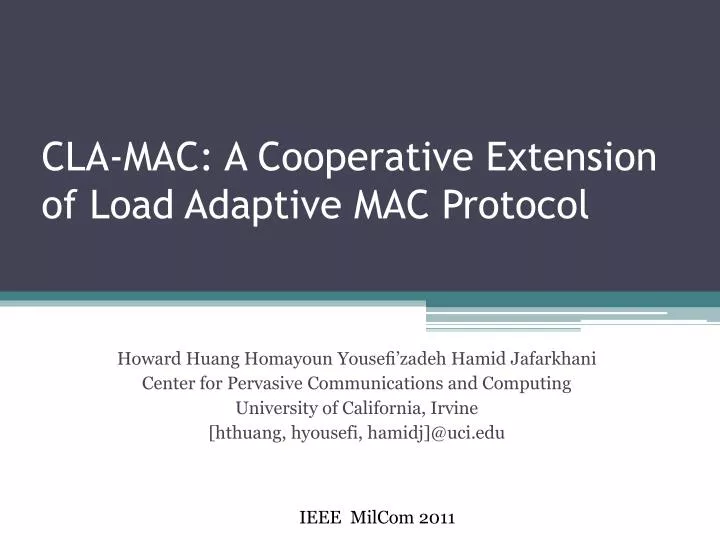 cla mac a cooperative extension of load adaptive mac protocol