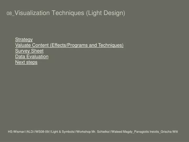 08 visualization techniques light design