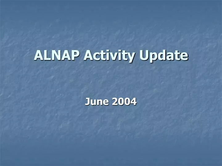 alnap activity update