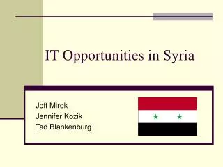 IT Opportunities in Syria