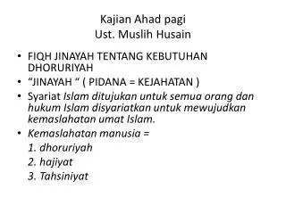 kajian ahad pagi ust muslih husain