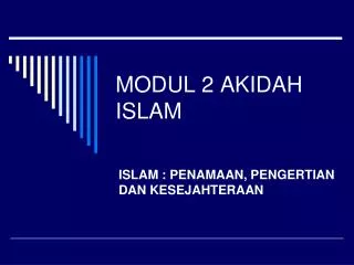 modul 2 akidah islam