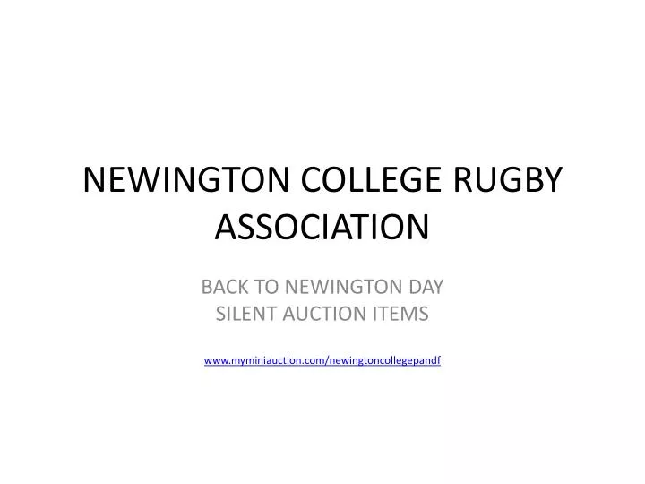 newington college rugby association