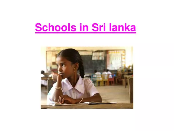 schools in sri lanka