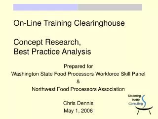 On-Line Training Clearinghouse Concept Research, Best Practice Analysis
